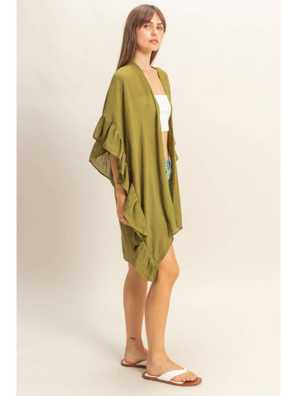 Hyfve Ruffle Edge Kimono - Picture 3 of 4